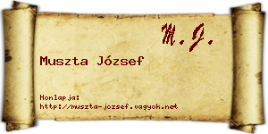 Muszta József névjegykártya