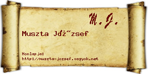 Muszta József névjegykártya